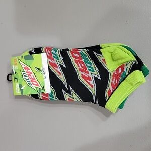 NWT Men's Mountain Dew 3 pack socks